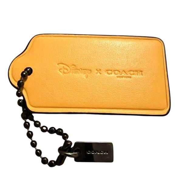 Coach X Disney Mickey Mouse Bag Charm Fob Hang Tag Key Chain Two Sided - Picture 4 of 4